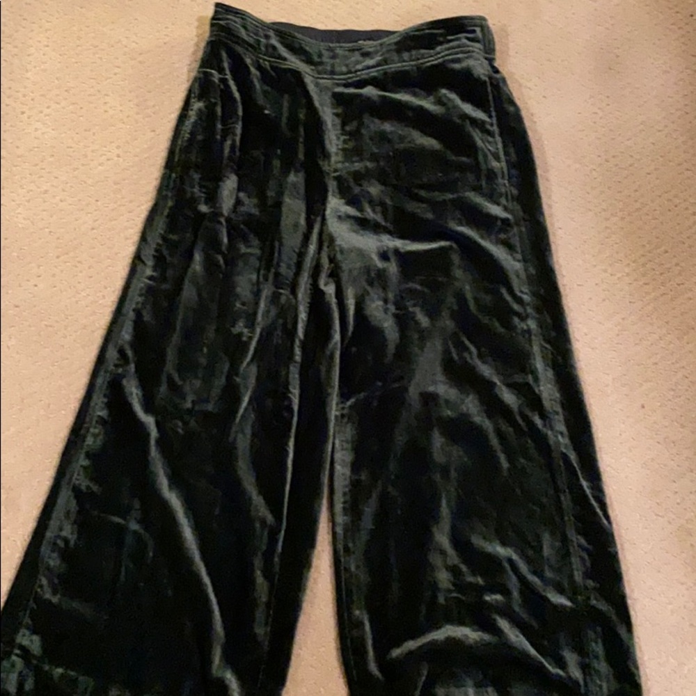 Madewell Green Velvet Pull over pants